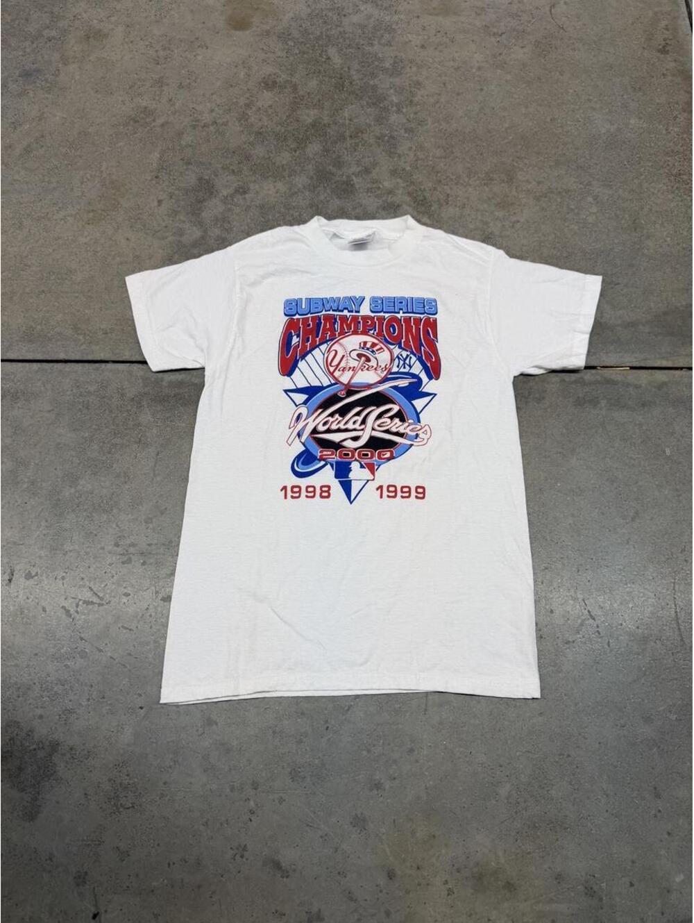 vintage new york yankees subway world series champions white shirt size small
